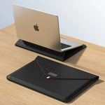 Pochette pour ordinateur portable avec support réglable en cuir synthétique - Vignette | Sacs Ordinateur