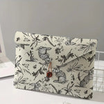 Pochette pour ordinateur motif plantes et lapin : protection douce et style original - Vignette | Sacs Ordinateur