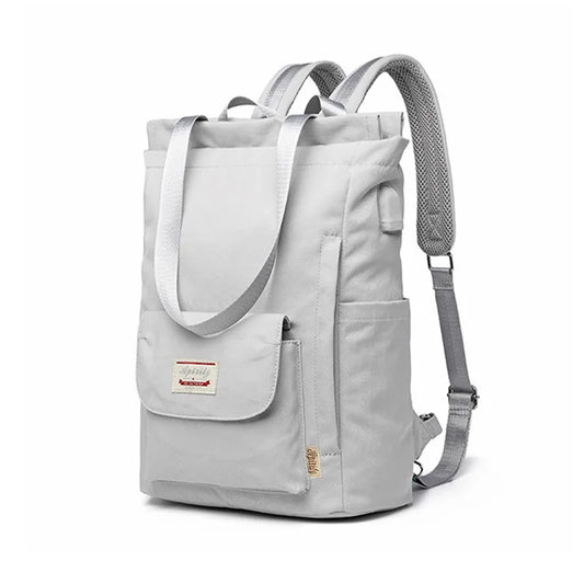 Sac à dos convertible pour femme avec port USB et espace ordinateur portable