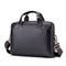 Sac ordinateur large pour homme en cuir synthétique avec bandoulière