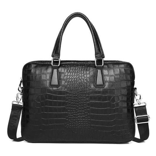 Sac ordinateur rigide en cuir véritable