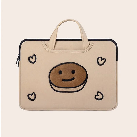 Housse ordinateur motif smiley avec doublure intérieure anti rayures