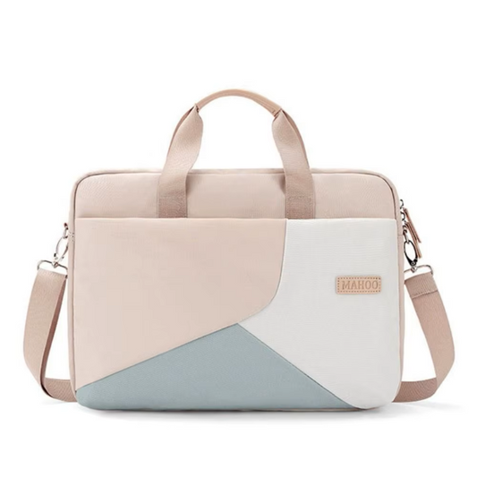 Sacoche ordinateur tricolore élégante avec bandoulière pour femme