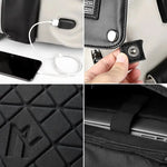 Sacoche ordinateur portable en cuir synthétique avec port USB - Vignette | Sacs Ordinateur
