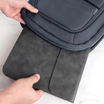 Pochette ordinateur noire élégante sans fermeture éclair en cuir synthétique - Vignette | Sacs Ordinateur
