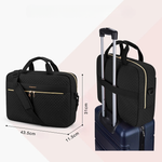 Sacoche ordinateur beige à bandoulière avec multiples poches pour femme - Vignette | Sacs Ordinateur