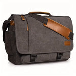 Sac ordinateur fourre tout en toile résistante avec bandoulière pour homme - Vignette | Sacs Ordinateur
