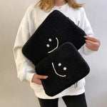 Pochette ordinateur en coton avec motif smiley - Vignette | Sacs Ordinateur