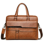 Sac ordinateur en simili cuir pour homme avec bandoulière ajustable - Vignette | Sacs Ordinateur