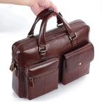 Sacoche ordinateur homme en cuir véritable avec bandoulière - Vignette | Sacs Ordinateur