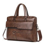 Sac ordinateur en simili cuir pour homme avec bandoulière ajustable - Vignette | Sacs Ordinateur