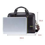 Sac ordinateur large pour homme en cuir synthétique avec bandoulière - Vignette | Sacs Ordinateur