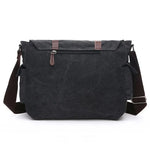 Sacoche ordinateur en toile style cartable pour homme - Vignette | Sacs Ordinateur