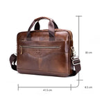 Sac ordinateur 14 pouces en cuir synthétique avec bandoulière pour homme - Vignette | Sacs Ordinateur