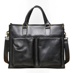 Sac ordinateur en cuir véritable avec bandoulière pour homme - Vignette | Sacs Ordinateur