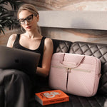 Sac ordinateur rose avec bandoulière pour femme - Vignette | Sacs Ordinateur