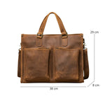 Sac ordinateur en cuir véritable avec bandoulière pour homme - Vignette | Sacs Ordinateur