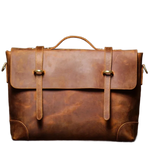 Sacoche ordinateur en cuir véritable avec bandoulière idéale pour le travail - Vignette | Sacs Ordinateur