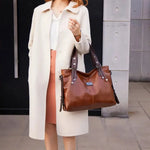 Sacoche ordinateur à main en cuir synthétique style vintage pour femme - Vignette | Sacs Ordinateur