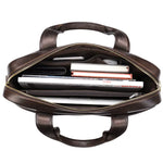 Sac ordinateur large pour homme en cuir synthétique avec bandoulière - Vignette | Sacs Ordinateur