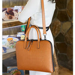 Sac ordinateur en cuir effet crocodile - Vignette | Sacs Ordinateur