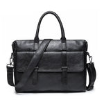 Sacoche ordinateur souple et en cuir synthétique avec bandoulière - Vignette | Sacs Ordinateur