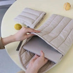 Pochette ordinateur légère et imperméable en coton brodé - Vignette | Sacs Ordinateur