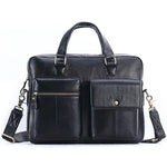 Sacoche ordinateur homme en cuir véritable avec bandoulière - Vignette | Sacs Ordinateur