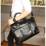 Sacoche ordinateur souple et en cuir synthétique avec bandoulière - Vignette | Sacs Ordinateur