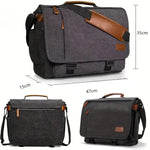 Sac ordinateur fourre tout en toile résistante avec bandoulière pour homme - Vignette | Sacs Ordinateur