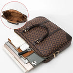 Sacoche ordinateur en cuir véritable avec bandoulière confortable pour travail - Vignette | Sacs Ordinateur