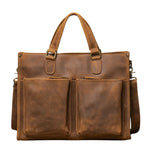 Sac ordinateur en cuir véritable avec bandoulière pour homme - Vignette | Sacs Ordinateur