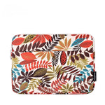 Housse ordinateur au motif de feuilles exotiques et doublure intérieure - Vignette | Sacs Ordinateur