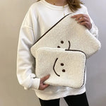 Pochette ordinateur en coton avec motif smiley - Vignette | Sacs Ordinateur