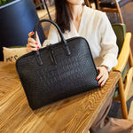 Sac ordinateur en cuir effet crocodile - Vignette | Sacs Ordinateur