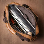 Sac ordinateur en simili cuir pour homme avec bandoulière ajustable - Vignette | Sacs Ordinateur