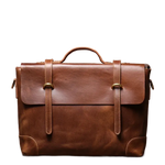 Sacoche ordinateur en cuir véritable avec bandoulière idéale pour le travail - Vignette | Sacs Ordinateur