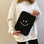 Pochette ordinateur en coton avec motif smiley - Vignette | Sacs Ordinateur