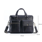 Sacoche ordinateur homme en cuir véritable avec bandoulière - Vignette | Sacs Ordinateur