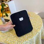 Pochette ordinateur jaune avec imprimé ours - Vignette | Sacs Ordinateur