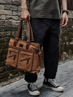 Sacoche ordinateur en toile résistante avec bandoulière ajustable - Vignette | Sacs Ordinateur