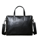 Sacoche ordinateur en cuir véritable avec bandoulière idéale pour travail - Vignette | Sacs Ordinateur