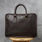 Sac ordinateur en cuir véritable pour homme –  Élégant et pratique pour le travail - Vignette | Sacs Ordinateur