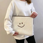 Pochette ordinateur en coton avec motif smiley - Vignette | Sacs Ordinateur