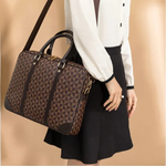 Sacoche ordinateur en cuir véritable avec bandoulière confortable pour travail - Vignette | Sacs Ordinateur