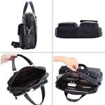 Sacoche ordinateur homme en cuir véritable avec bandoulière - Vignette | Sacs Ordinateur