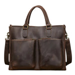 Sac ordinateur en cuir véritable avec bandoulière pour homme - Vignette | Sacs Ordinateur