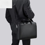Sac ordinateur large pour homme en cuir synthétique avec bandoulière - Vignette | Sacs Ordinateur