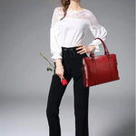 Sac ordinateur femme en cuir synthétique rouge - Élégant et pratique - Vignette | Sacs Ordinateur